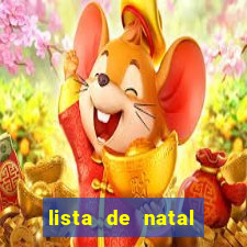 lista de natal para imprimir